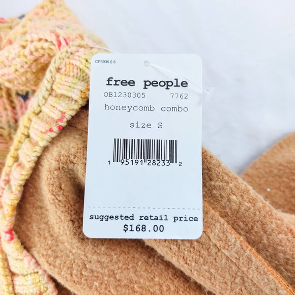 Honey Cable Knit Pullover Sweater in Honeycomb Combo Oversized Free People - Picture 7 of 7